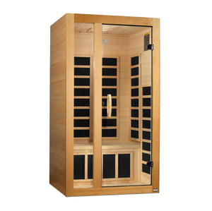 Dynamic Gracia Low EMF Indoor Infrared Sauna in Canadian Hemlock (1-Person Capacity)