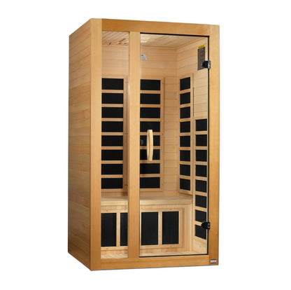 Dynamic Gracia Low EMF Indoor Infrared Sauna in Canadian Hemlock (1-Person Capacity)