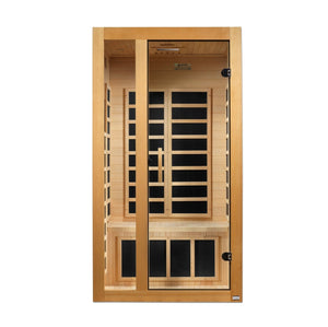 Dynamic Gracia Low EMF Indoor Infrared Sauna in Canadian Hemlock (1-Person Capacity)