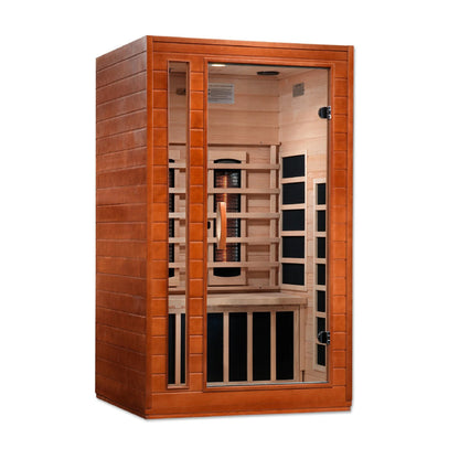 Dynamic Cardoba Full Spectrum Near Zero EMF Indoor Infrared Sauna in Canadian Hemlock (2-Person Capacity)
