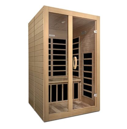 Dynamic Santiago Low EMF Indoor Infrared Sauna in Canadian Hemlock (2-Person Capacity)