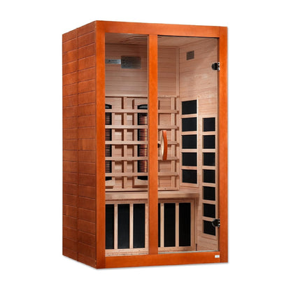 Dynamic Santiago Full Spectrum Near Zero EMF Indoor Infrared Sauna in Canadian Hemlock (2-Person Capacity)