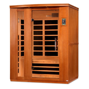 Dynamic Lugano Low EMF Indoor Infrared Sauna in Canadian Hemlock (3-Person Capacity)