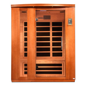 Dynamic Lugano Low EMF Indoor Infrared Sauna in Canadian Hemlock (3-Person Capacity)