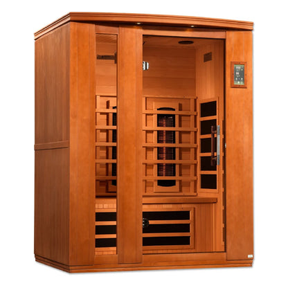 Dynamic Lugano Full Spectrum Near Zero EMF Indoor Infrared Sauna in Canadian Hemlock (3-Person Capacity)