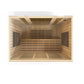 Dynamic Bergamo Elite Ultra Low EMF Indoor Infrared Sauna in Canadian Hemlock (4-Person Capacity)