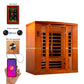 Dynamic Bergamo Low EMF Indoor Infrared Sauna in Canadian Hemlock (4-Person Capacity)