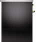 ILVE Nostalgie II 30" Dual Fuel Propane Gas Range in Black with Brass Trim, UP30NMPBKGLP