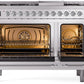 ILVE Nostalgie II 48" Dual Fuel Propane Gas Range in Stainless Steel with Chrome Trim, UP48FNMPSSCLP