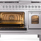 ILVE Nostalgie II 48" Dual Fuel Propane Gas Range in Stainless Steel with Chrome Trim, UP48FNMPSSCLP