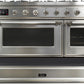 ILVE Majestic II 48" Dual Fuel Natural Gas Range in Stainless Steel with Chrome Trim, UM12FDNS3SSC