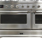 ILVE Majestic II 48" Dual Fuel Natural Gas Range in Stainless Steel with Chrome Trim, UM12FDNS3SSC