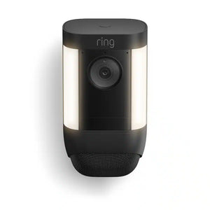 Ring Spotlight Cam Pro, Battery with 2K Video, 3D Motion Detection - Black
