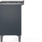 ILVE Nostalgie II 48" Dual Fuel Propane Gas Range in Blue Grey with Bronze Trim, UP48FNMPBGBLP
