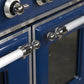 ILVE Majestic II 48" Dual Fuel Natural Gas Range in Blue with Chrome Trim, UM12FDNS3MBC