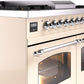 ILVE Nostalgie II 40" Dual Fuel Natural Gas Range in Antique White with Chrome Trim, UPD40FNMPAWC