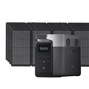 EcoFlow Package - DELTA Max 1600 Portable Power Station (1612Wh) and 4 x Bifacial Portable Solar Panel (220W)