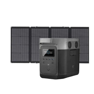 EcoFlow Package - DELTA 1300 Portable Power Station (1260Wh) and 1 x Bifacial Portable Solar Panel (220W)