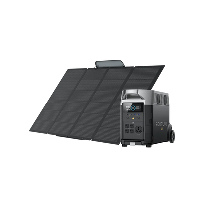 EcoFlow Package - DELTA Pro Portable Power Station (3600Wh) and 1 x Portable Solar Panel (400W)