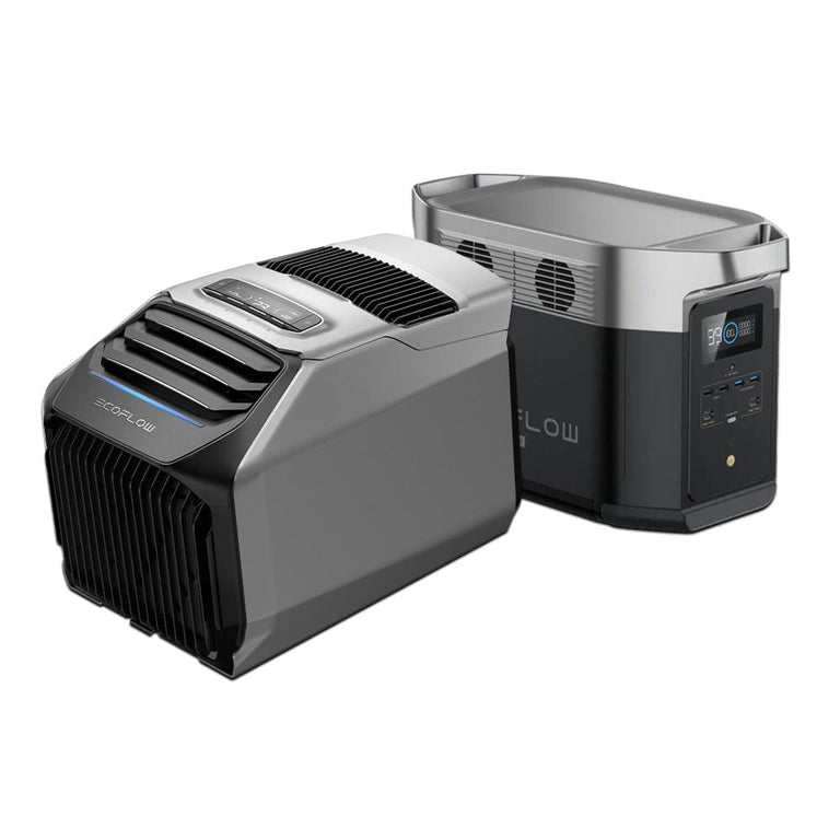 EcoFlow Package - WAVE 2 Portable Air Conditioner, DELTA Max 2000 Portable Power Station (2016Wh) and Extra Battery Cable