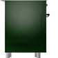 ILVE Nostalgie II 36" Induction Range with Element Stove and Electric Oven in Emerald Green with Bronze Trim, UPI366NMPEGB