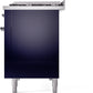 ILVE Nostalgie II 48" Dual Fuel Natural Gas Range in Blue with Chrome Trim, UP48FNMPMBC
