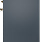 ILVE Nostalgie II 30" Dual Fuel Propane Gas Range in Blue Grey with Brass Trim, UP30NMPBGGLP