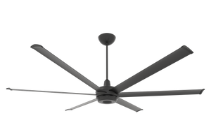 Big Ass Fans es6 84" Ceiling Fan in Black, 20" Downrod, Indoor or Covered Outdoor