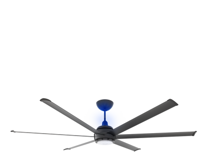 Big Ass Fans es6 84" Ceiling Fan in Black, 7" Downrod, Downlight and Uplight, Indoor Only