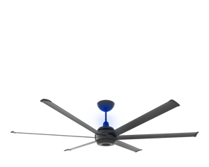 Big Ass Fans es6 84" Ceiling Fan in Black, 7" Downrod, Uplight, Indoor Only