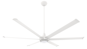 Big Ass Fans es6 84" Ceiling Fan in White, 32" Downrod, Uplight, Indoor Only