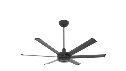 Big Ass Fans es6 60" Ceiling Fan in Black, 20" Downrod, Indoor or Covered Outdoor