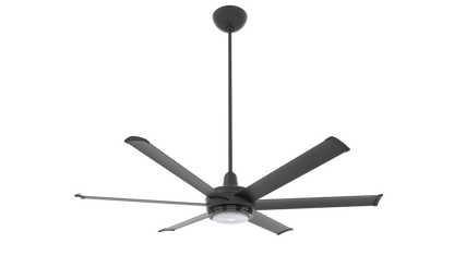 Big Ass Fans es6 60" Ceiling Fan in Black, 32" Downrod, Uplight, Indoor Only