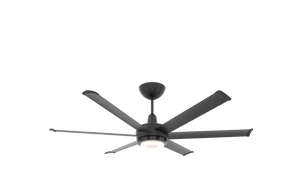 Big Ass Fans es6 60" Ceiling Fan in Black, 7" Downrod, Downlight and Uplight, Indoor Only