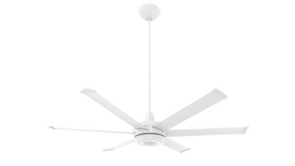 Big Ass Fans es6 60" Ceiling Fan in White, 32" Downrod, Indoor or Covered Outdoor