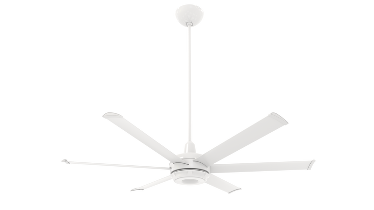 Big Ass Fans es6 60" Ceiling Fan in White, 32" Downrod, Indoor or Covered Outdoor