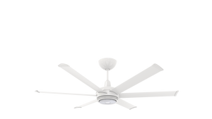 Big Ass Fans es6 60" Ceiling Fan in White, 7" Downrod, Downlight and Uplight, Indoor Only