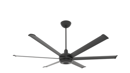 Big Ass Fans es6 72" Ceiling Fan in Black, 20" Downrod, Indoor or Covered Outdoor