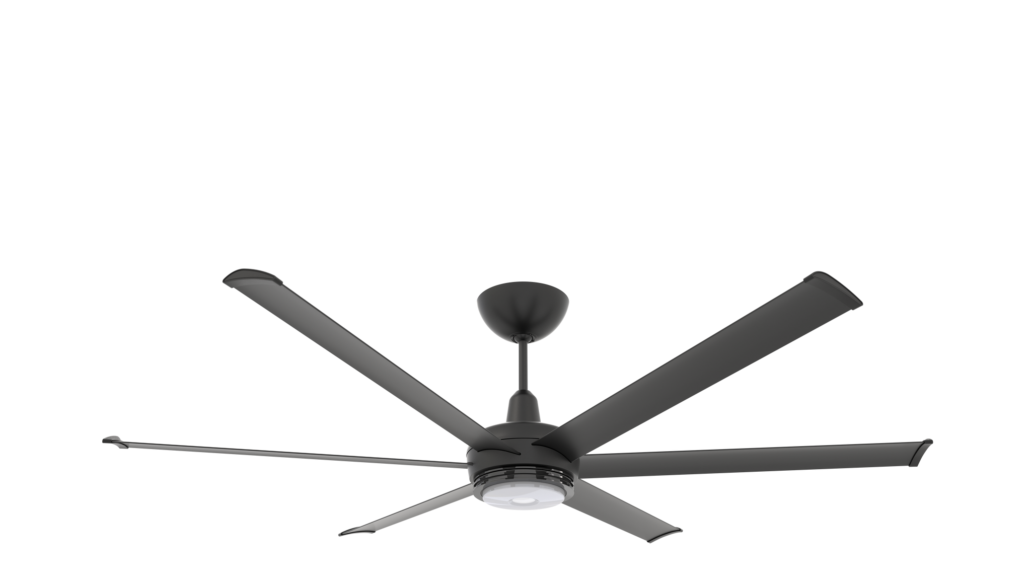 Big Ass Fans es6 72" Ceiling Fan in Black, 7" Downrod, Downlight LED, Indoor or Covered Outdoor