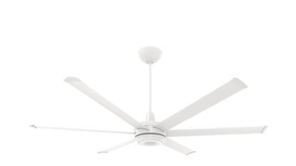 Big Ass Fans es6 72" Ceiling Fan in White, 20" Downrod, Uplight, Indoor Only