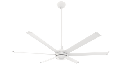 Big Ass Fans es6 72" Ceiling Fan in White, 32" Downrod, Uplight, Indoor Only
