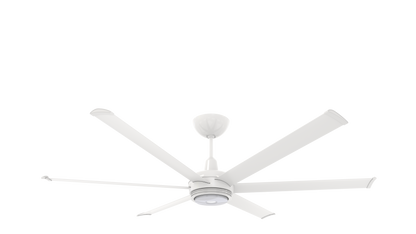 Big Ass Fans es6 72" Ceiling Fan in White, 7" Downrod, Downlight and Uplight, Indoor Only