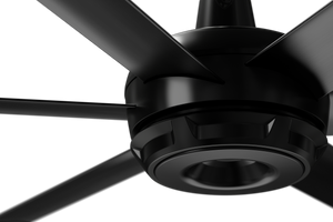 Big Ass Fans es6 72" Ceiling Fan in Black, 20" Downrod, Uplight, Indoor Only