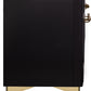 ILVE Majestic II 40" Dual Fuel Propane Gas Range in Matte Graphite with Brass Trim, UMD10FDNS3MGGLP