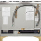 ILVE Majestic II 40" Dual Fuel Natural Gas Range in White with Brass Trim, UMD10FDNS3WHG