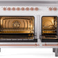 ILVE Nostalgie II 48" Induction Range with Element Stove and Electric Oven in White with Copper Trim, UPI486NMPWHP