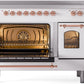 ILVE Nostalgie II 48" Induction Range with Element Stove and Electric Oven in White with Copper Trim, UPI486NMPWHP