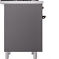 ILVE Nostalgie II 40" Dual Fuel Propane Gas Range in Matte Graphite with Bronze Trim, UPD40FNMPMGBLP