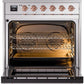 ILVE Nostalgie II 30" Induction Range with Element Stove and Electric Oven in Stainless Steel with Copper Trim, UPI304NMPSSP