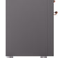 ILVE Nostalgie II 36" Dual Fuel Natural Gas Range in Matte Graphite with Copper Trim, UP36FNMPMGP